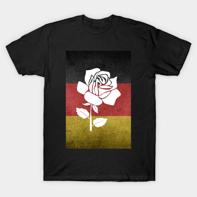 white Rose Resistance T-Shirt by Skull-blades